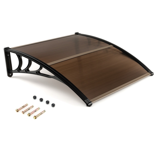 Costway 40" x 40" Patio Awning Canopy Outdoor Window Door Overhang Rain Snow Protection