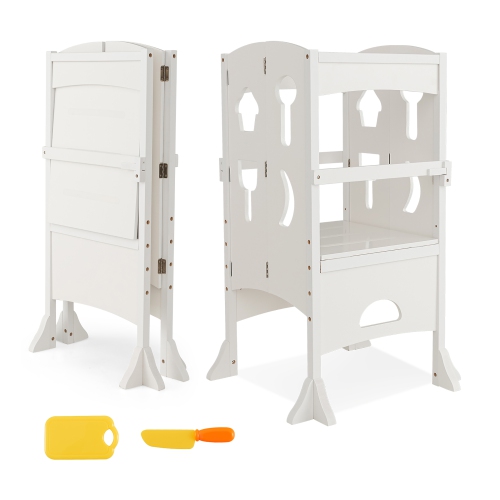 Escabeau d'aide en bois pour enfant pliable Kitchen Step de Costway