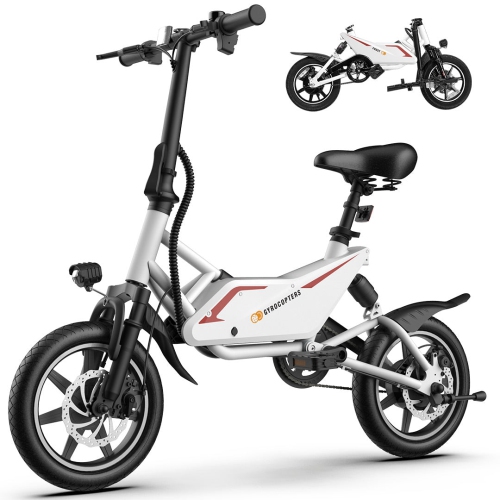 GYROCOPTERS  Frost Electric Bike for Adults & Teens | Speed Up to 25Kmph/15.5Mph 36V Battery, Range Pas Up to 60Km | Folding Ebike \w 350W Brushless