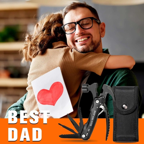 All-in-One Tools: 12-in-1 Mini Hammer Multitool - Cool Gadgets & Birthday Presents for Dad - Christmas Stocking Stuffer Gift