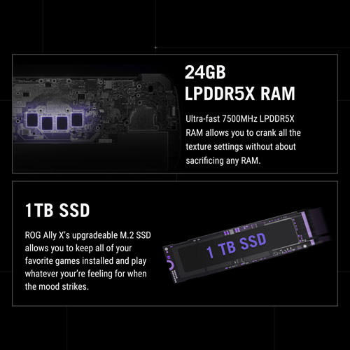 Console de jeu tactile 1080p ROG Ally X de 7 po d'ASUS