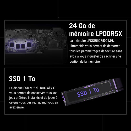 Console de jeu tactile 1080p ROG Ally X de 7 po d'ASUS