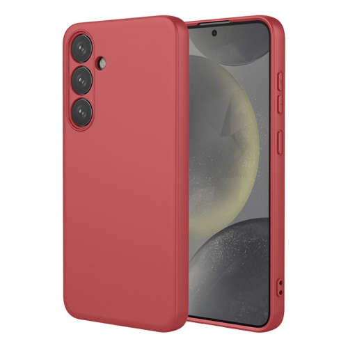 PANDACO  Soft Shell Matte Wine Case for Samsung Galaxy S24 In Red