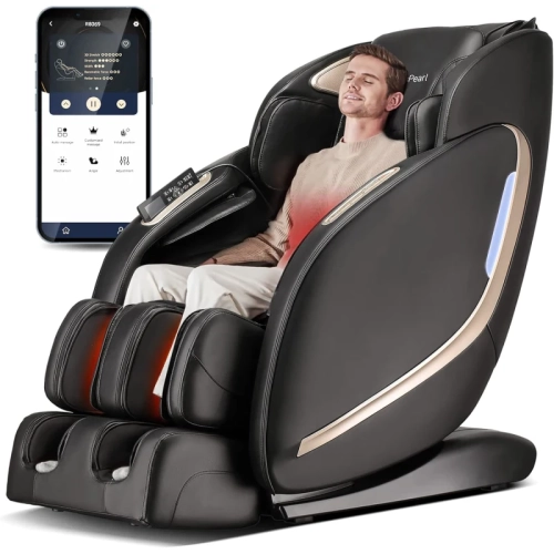 Track Zero Gravity Massage Chair - Full Body Shiatsu Massage Recliner with APP Control, Waist & Calf Heat, Thai Stretch, Body Scan, Shortcut Key,