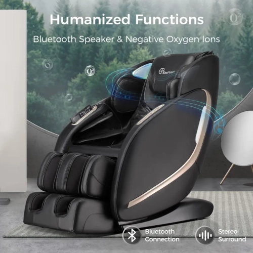 Track Zero Gravity Massage Chair - Full Body Shiatsu Massage Recliner with APP Control, Waist & Calf Heat, Thai Stretch, Body Scan, Shortcut Key,