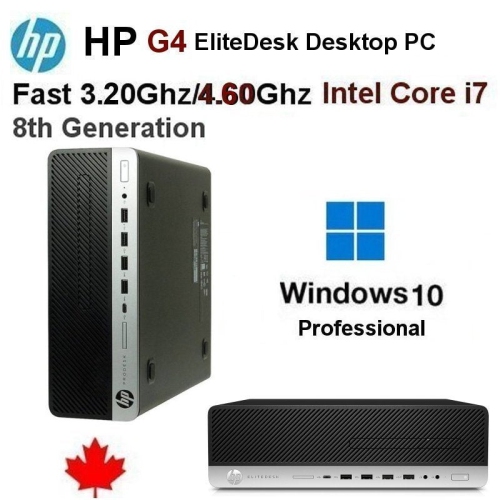 HP  Refurbished (Good) I7 Elitedesk I7-8700 Desktop PC(Fast 3.20Ghz4.60Ghz/32GB Ram/2.0Tb SSD Storage/windows 10 Pro)