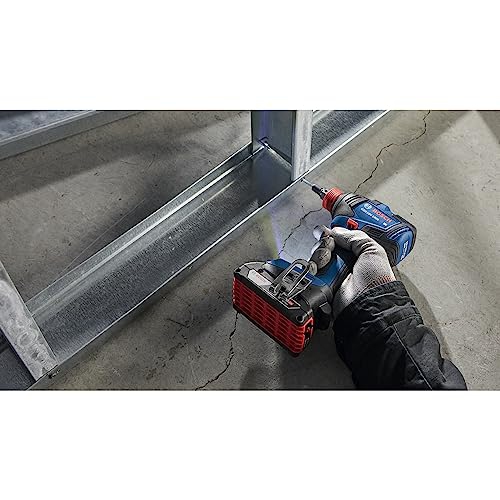 Bosch GDX18V-1800B12 18V EC Brushless 1/4 In. and 1/2 In. Two-in-One Bit/Socket Impact Driver Kit with 2.0 Ah SlimPack..