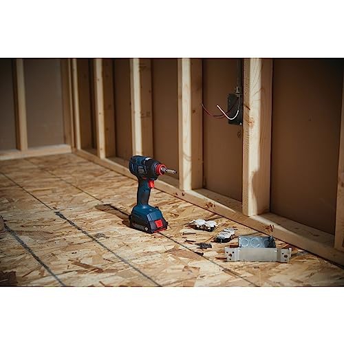 Bosch GDX18V-1800B12 18V EC Brushless 1/4 In. and 1/2 In. Two-in-One Bit/Socket Impact Driver Kit with 2.0 Ah SlimPack..
