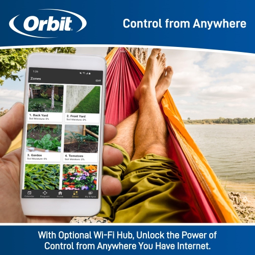 Orbit 24639 B-hyve XD 4-Port Smart Hose Watering Timer with Wi-Fi Hub, Gray