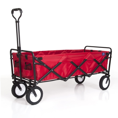 MACSPORTS  Mac Sports Wtcx-201 Extended Collapsible Folding Outdoor Utility Wagon In Red