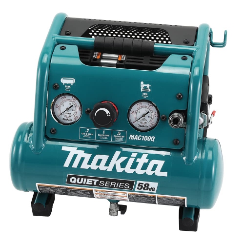 Makita MAC100Q Quiet Series, 1/2&nbsp;HP, 1 gallons, compact, sans huile, compresseur d'air électrique