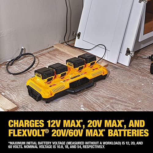 DEWALT 20V MAX* Charger, 4-Port, Rapid Charge , Black