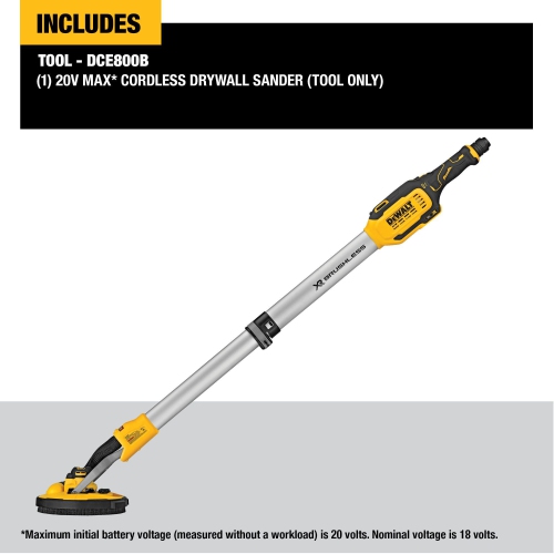 DEWALT DCE800B 20V MAX* Cordless Drywall Sander