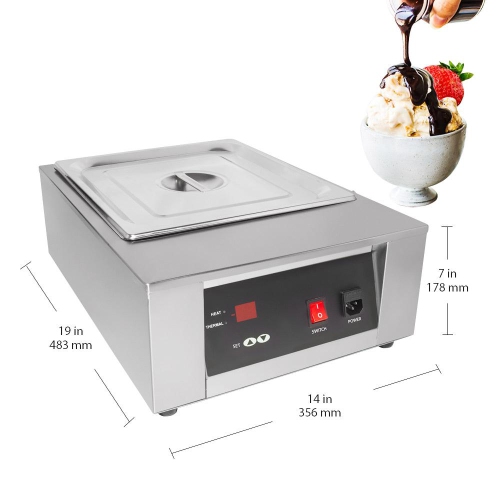GR-D2002-6 GorillaRock Chocolate Melting Pot | Electric Warmer | 27 lb | 6 Tanks | 110V