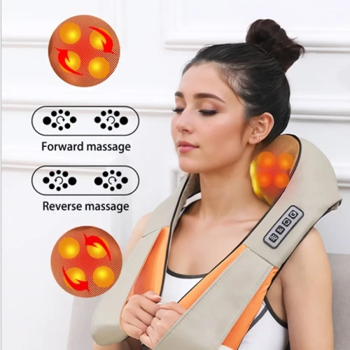 Electric Shiatsu Shoulder & Neck Massager with Heat - Deep Tissue Back and Muscle Relief, Perfect Gifts for Women and Men, Father's Day and Mother's