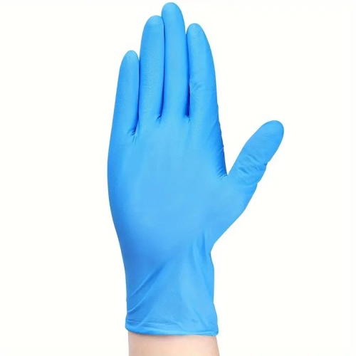 100pcs Disposable Nitrile Gloves - 6 Mil Durable, Waterproof Household Cleaning Gloves for Kitchen, Tattoo, Hair Dyeing, Pet Care, Beauty Salons, and