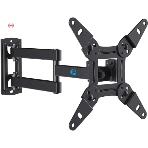 Full Motion TV Monitor Wall Mount Bracket - Articulating Arms, Swivels, Tilts, Extension & Rotation for 13-42 Inch LED LCD Flat & Curved Screen TVs &