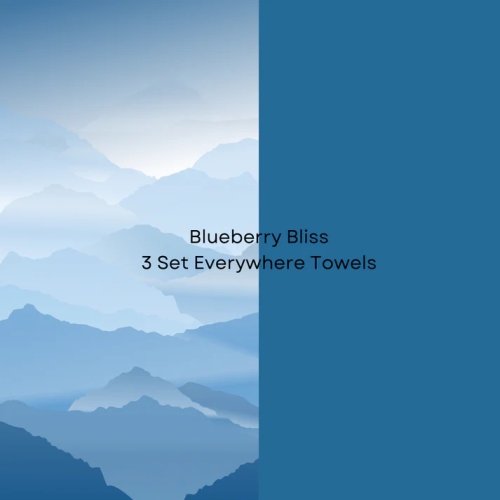 ROAM 3 Set Everywhere Towels 100% Sustainable GRS Certified | Blueberry Bliss