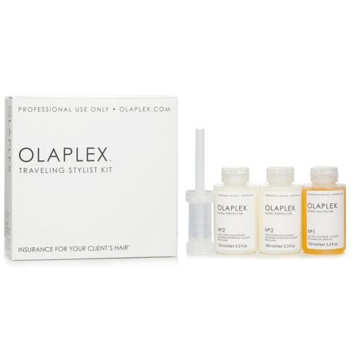 OLAPLEX by Olaplex TRAVELING STYLIST KIT: #1 BOND MULTIPLIER 3.3 OZ + #2 BOND PERFECTOR 2 X 3.3 OZ + 1 DOSING DISPENSER