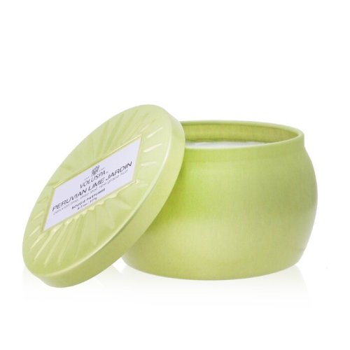VOLUSPA  Mini Tin Candle - Peruvian Jardin 127G/4.5OZ In Lime I love VOLUSPA candles! The French Cade & Lavendar is the BOMB!