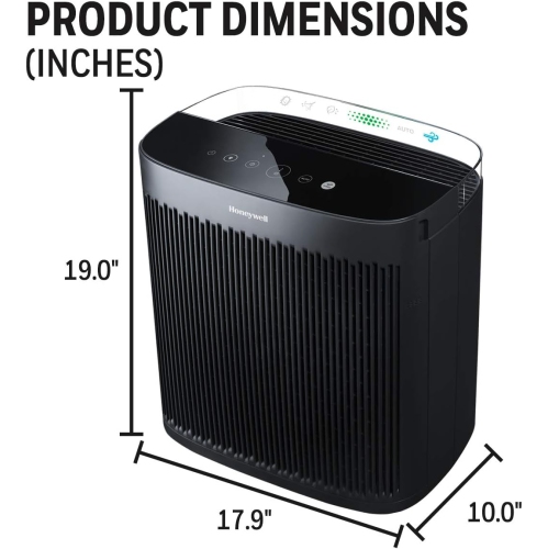 Purificateur d'air True HEPA Insight™ HPA5250BC de Honeywell + préfiltre pour purificateur d'air HRF-A200 de Honeywell (paquet de 4)