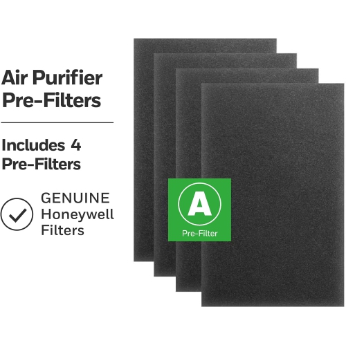 Purificateur d'air True HEPA Insight™ HPA5250BC de Honeywell + préfiltre pour purificateur d'air HRF-A200 de Honeywell (paquet de 4)