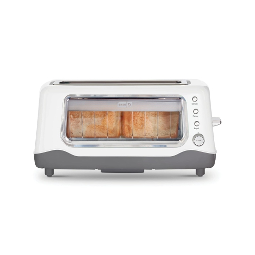 DASH Clear View Toaster: Extra Wide Slot Toaster with See Through Window - Defrost, Reheat + Auto Shut Off Feature