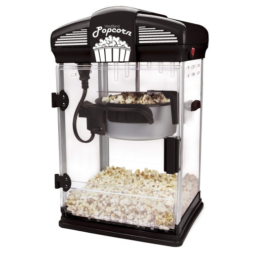 WEST BEND  82515B Hot Oil Movie Theater Style Popcorn Popper Machine With Nonstick Kettle Includes Measuring Cup Oil a hit with family and friends!