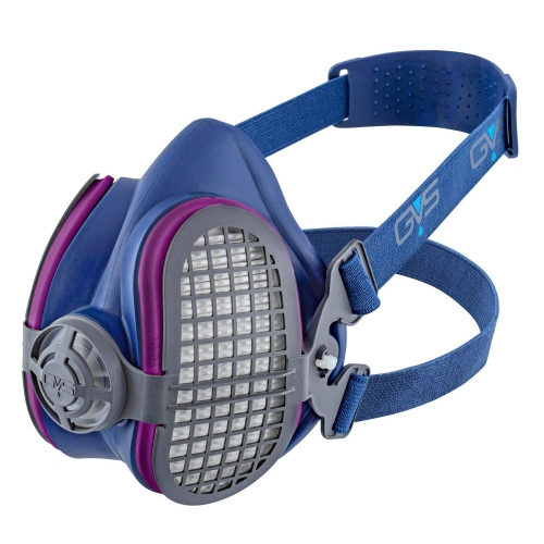 GVS  Spr451 Elipse P100 Dust Half Mask Respirator With Replaceable And Reusable Filters Included, S/m In Blue