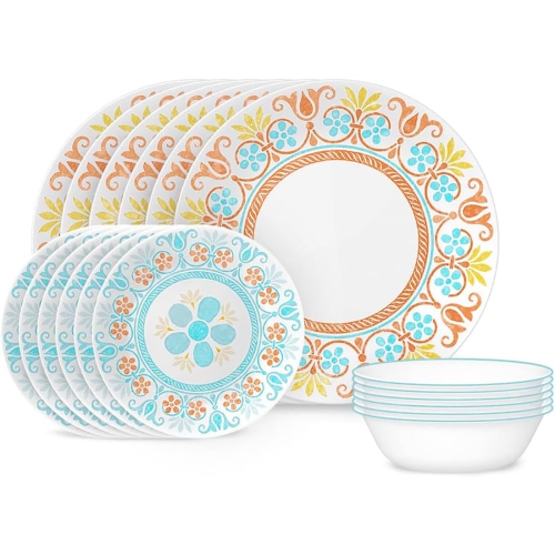 Corelle Terracotta Dreams Dinnerware Set for 6, 18 Pieces Dinner