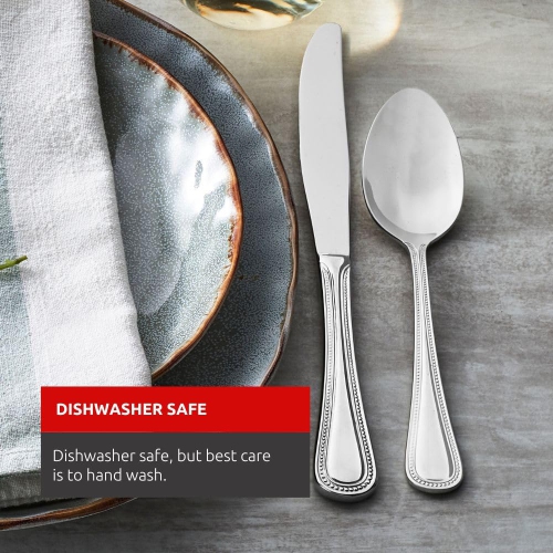 Lagostina Siena 20pc Serving Dinner Flatware Set, Stainless Steel Cutlery, 5-Pieces (Salad Fork, Dinner Fork