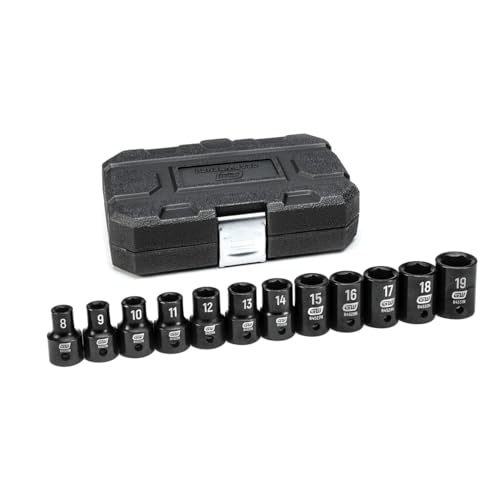 GEARWRENCH 12 Pc. 1/2" Drive 6 Pt. Standard Impact Socket Set, Metric - 84930N
