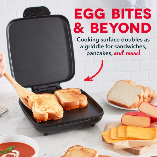 DASH Sous Vide Style Family Size Egg Bite Maker for Breakfast Bites, Sandwiches, Healthy Snacks or Desserts, Aqua