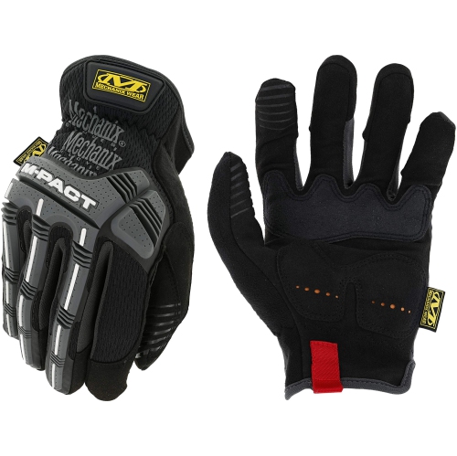 MECHANIX WEAR  : M-Pact Open Cuff Work Gloves - Touch Capable, Impact Protection, Absorbs Vibration (Large, Black)