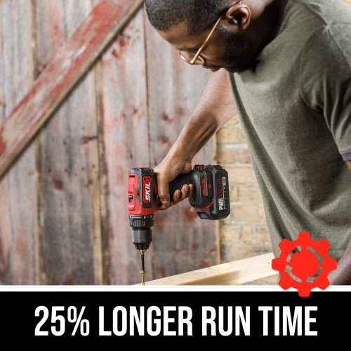 Perceuse-tournevis 20 V sans balai SKIL PWR CORE 20, 1/2 po, batterie au lithium 2,0 Ah et chargeur standard, DL529303 V