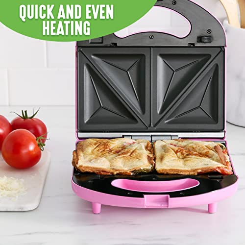 GreenLife Electric Waffle Sandwich Maker, Toaster, Panini Press with Healthy Ceramic Nonstick Plates, Perfect