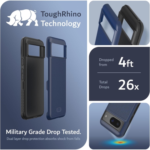 TUDIA MergeGrip Google Pixel 8 Case Military Grade - Indigo Blue