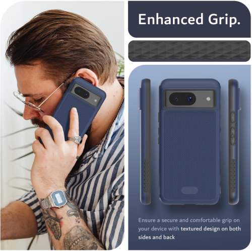 TUDIA MergeGrip Google Pixel 8 Case Military Grade - Indigo Blue