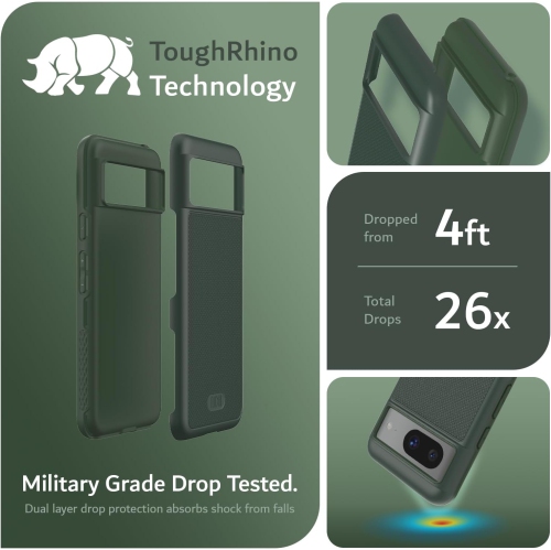 Étui MergeGrip de TUDIA pour Pixel 8 de Google de qualité militaire - Vert pin