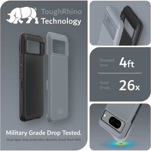 TUDIA MergeGrip Google Pixel 8 Case Military Grade - Hazel Gray