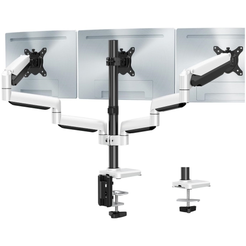 Triple Monitor Mount, 3 Monitor Desk Mount for There Screens up to 32 Inch, Full Motion Gas Spring Triple Monitor Stand, Heavy Duty Monitor Arm Hold