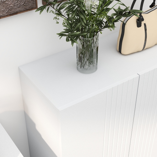 HOMCOM Modern Shoe Cabinet with Soft-Close Doors, 15-20 Pair Footwear Shoe Storage Cabinet with Adjustable Shelves and Metal Legs for Entryway,