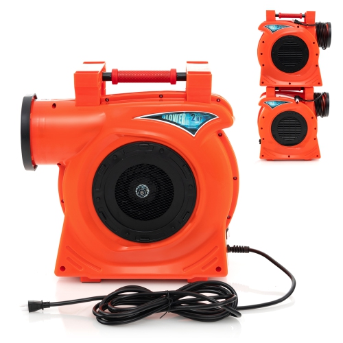 Costway 2 HP/1500W Air Blower Commercial Inflatable Bounce House Blower for Water Slide