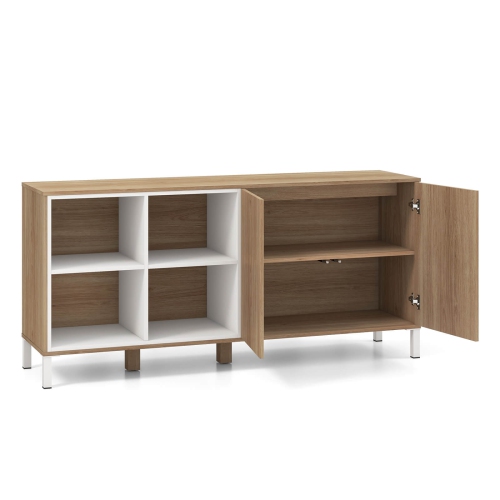 Armoire de rangement de buffet de 63 po avec 4 compartiments et tablette réglable de Costway