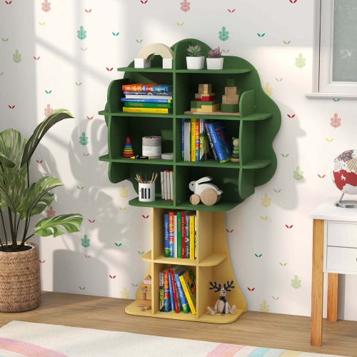Meuble de rangement à 6 niveaux pour jouets avec tablettes ouvertes pour enfants Tree de Costway