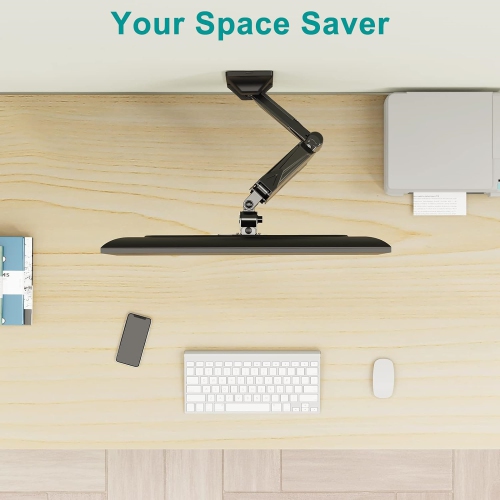 Monitor Wall Mount for 13 to 32 Inch Computer Screens, Single Monitor Arm with Tilt/Swivel/Rotation Adjustable, Gas Spring Wall Monitor Mount Holds