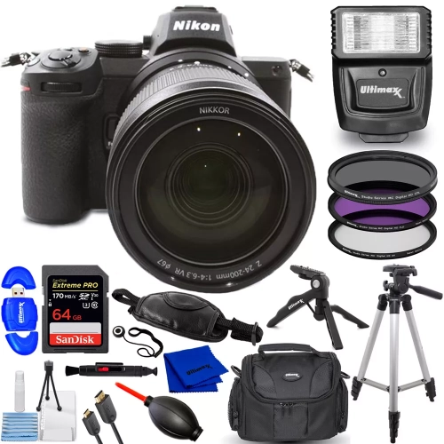 Appareil photo numérique sans miroir Z5 de Nikon avec objectif 24-200&nbsp;mm 1641&nbsp;mm - Trousse d'accessoires 17PC mm