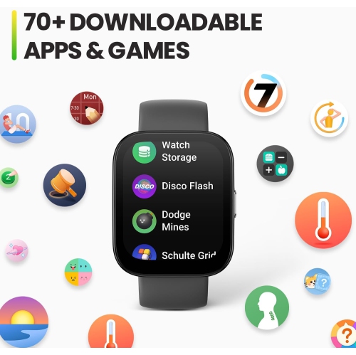 Amazfit Bip 5 Smartwatch Health and Fitness Tracker for Men and Women with 1.91” Display - Black