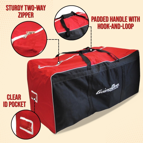 Going One Large Duffle Bag - Extra Large Sports Bag for Travel, Sporting Equipment, Hockey, Football, Lacrosse, Gym, Workout, Traveling; Big and