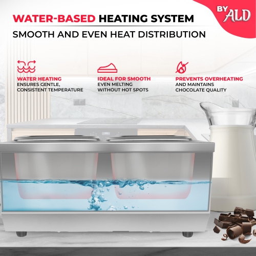 A-CM4S Chocolate Melting Pot | Electric Food Warmer | Professional Candy Melter | 110V